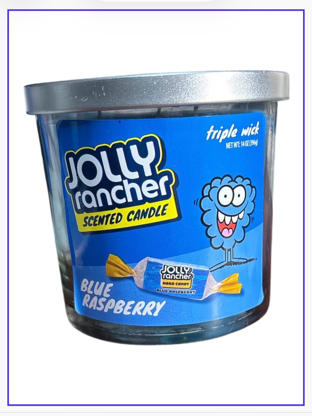 Jolly Rancher Blue Raspberry Scented Candle – 14 oz Triple Wick
